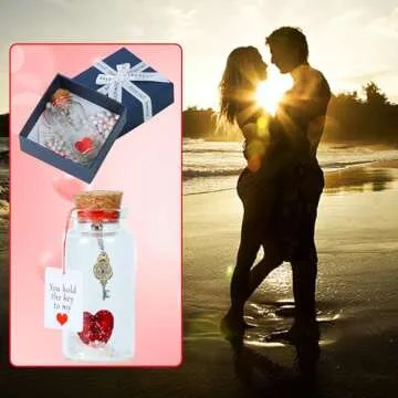 Shitailu Gift for Her Him, Anniversary Present for Wife Husband, Romantic Love Gifts for Boyfriend Girlfriend, Decor for Valentine, Long Distance Relationship, Christmas (Red heart and key)