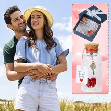 Shitailu Gift for Her Him, Anniversary Present for Wife Husband, Romantic Love Gifts for Boyfriend Girlfriend, Decor for Valentine, Long Distance Relationship, Christmas (Red heart and key)