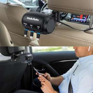 Retractable Car Charging Station for Uber & Lyft Drivers