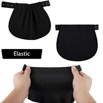 Syhood 6 Pieces Maternity Pants Extender Set Adjustable Waist Extenders Elastic Pant Button Extender...