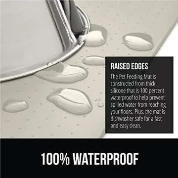 Gorilla Grip Waterproof Pet Feeding Mat for Dogs & Cats