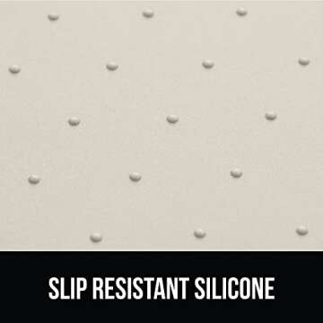 Gorilla Grip 100% Waterproof Raised Edge BPA Free Silicone Pet Feeding Mat, Dog Cat Food Mats Contain Spills Protects Floors, Placemats for Cats and Dogs Water Bowl, Pets Accessories 18.5x11.5 Cream