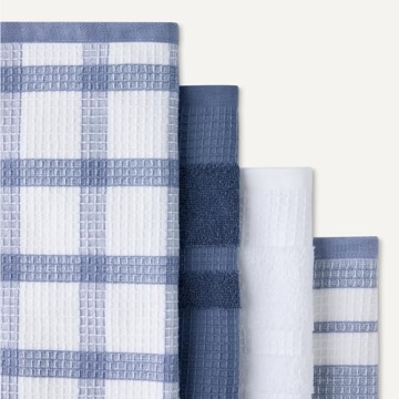Organic Cotton Waffle Kitchen Dish Towels - 6-Pack