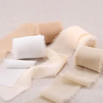 DreamBuilt Handmade Silk-Like Ribbons for Wedding Bouquets and Gifts