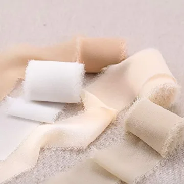 DreamBuilt Handmade Silk-Like Ribbons for Wedding Bouquets and Gifts
