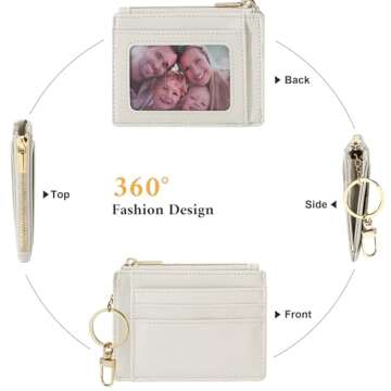 Sodsay Slim Front Pocket Wallet for Women with Keychain