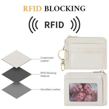 Sodsay Slim Front Pocket Wallet for Women with Keychain