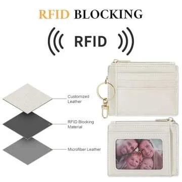 Sodsay Slim Front Pocket Wallet for Women with Keychain