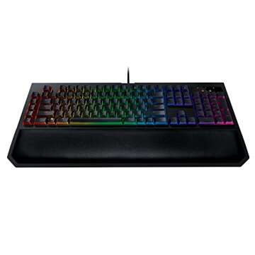 Razer BlackWidow Chroma V2: Esports Gaming Keyboard - Ergonomic Wrist Rest - 5 Dedicated Macro Keys Green Mechanical Switches (Tactile and Clicky)
