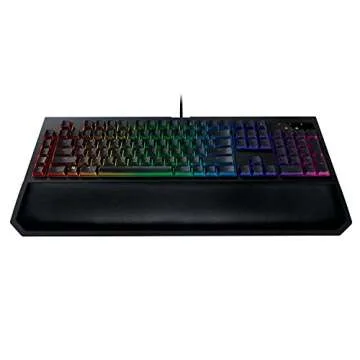 Razer BlackWidow Chroma V2: Esports Gaming Keyboard - Ergonomic Wrist Rest - 5 Dedicated Macro Keys Green Mechanical Switches (Tactile and Clicky)