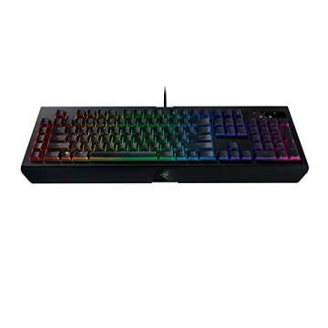 Razer BlackWidow Chroma V2: Esports Gaming Keyboard - Ergonomic Wrist Rest - 5 Dedicated Macro Keys Green Mechanical Switches (Tactile and Clicky)