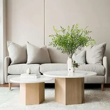 Dremisland Artificial Plant 43.3 Inch Artificial Bamboo Plant Branch 2 Pcs Artificial Green Stems Lucky Bamboo Plants Fake Shrubs Plants Green Bushes for Home Wedding Office Garden Decor (Green)