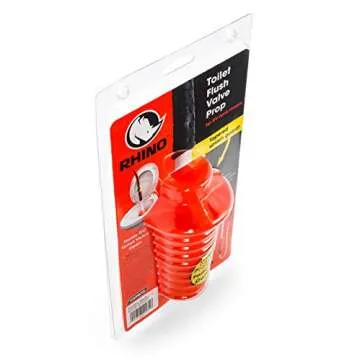 Camco 40075 Rhino Toilet Flush Valve Prop -Fits Onto Tank Rinser To Hold RV Toilet Valve Open For Cleaning, Prevents Toilet Valve Damage During Cleaning and Minimizes Splashing, Red, Standard