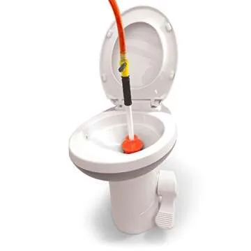 Camco 40075 Rhino Toilet Flush Valve Prop -Fits Onto Tank Rinser To Hold RV Toilet Valve Open For Cleaning, Prevents Toilet Valve Damage During Cleaning and Minimizes Splashing, Red, Standard