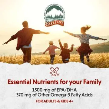 Barlean's Key Lime Pie High Potency Omega 3 Fish Oil Liquid Supplement, 1500mg of EPA & DHA Fatty Acid, Smoothie Flavored & Burpless for Brain, Joint, & Heart Health, 16 oz