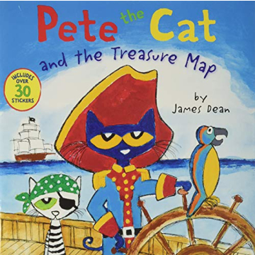 Pete the Cat Pirate Treasure Book with Stickers Kids Fun