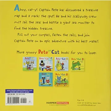 Pete the Cat Pirate Treasure Book with Stickers Kids Fun