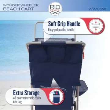 Rio Beach Wonder Wheeler Deluxe Folding Cart for Outdoors