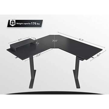 BANTI Electric Height Adjustable L-Shaped Desk
