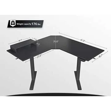 BANTI Electric Height Adjustable L-Shaped Desk