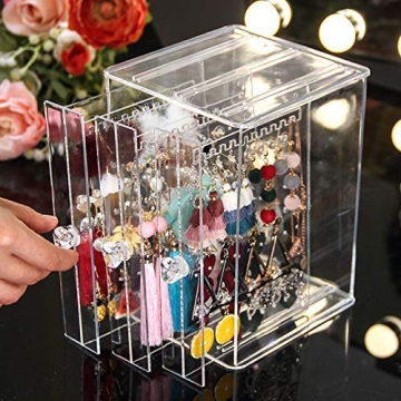 Sooyee Clear Earring Display Organizer for Jewelry Lovers