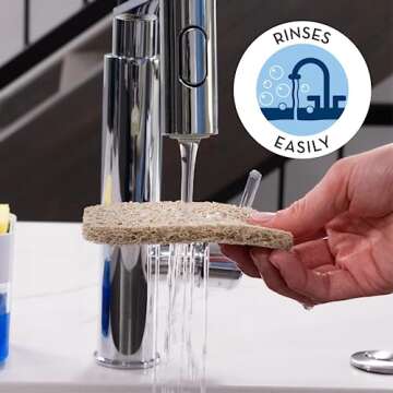 S&T INC. Soap Holder for Kitchen and Bathroom, Hand Soap and Bar Soap Lift, 2.9 Inches x 4.4 Inches, Cream, 4 Pack