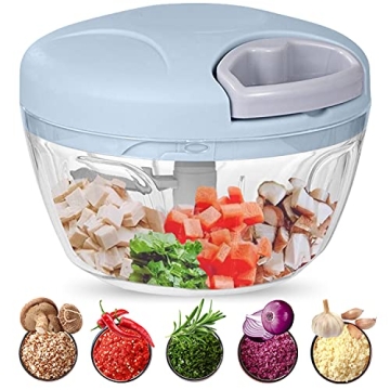 Hand-Powered Food Chopper for Efficient Kitchen Prep