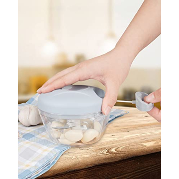 Hand-Powered Food Chopper for Efficient Kitchen Prep