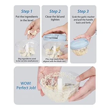 Hand-Powered Food Chopper for Efficient Kitchen Prep