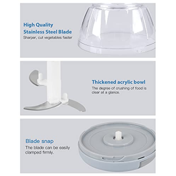 Hand-Powered Food Chopper for Efficient Kitchen Prep