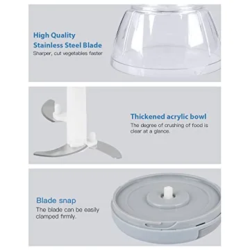 Hand-Powered Food Chopper for Efficient Kitchen Prep