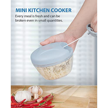 Hand-Powered Food Chopper for Efficient Kitchen Prep