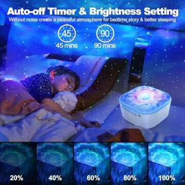 JUZIHAO Star Projector - Galaxy Night Light with Bluetooth Speaker