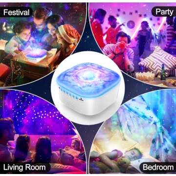 JUZIHAO Star Projector - Galaxy Night Light with Bluetooth Speaker