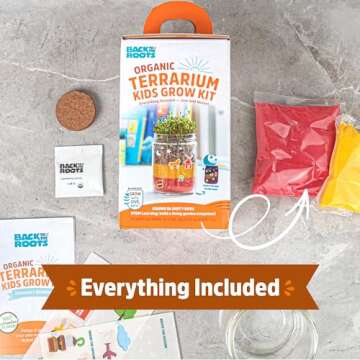 Back to the Roots STEM Certified Kids Terrarium Grow Kit - Easy-to-Use DIY Set for All Ages Small