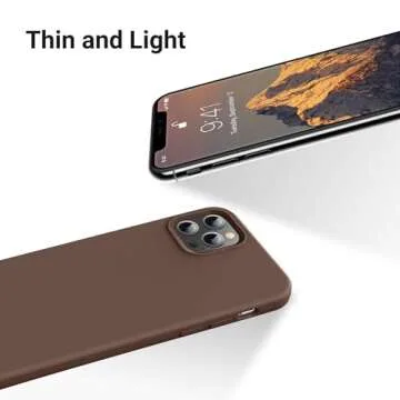 OTOFLY Compatible with iPhone 12 Pro Max Case 6.7 inch(2020),[Silky and Soft Touch Series] Premium Soft Liquid Silicone Rubber Full-Body Protective Bumper Case （Chocolate）