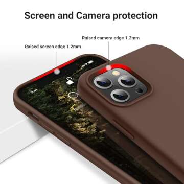 OTOFLY Compatible with iPhone 12 Pro Max Case 6.7 inch(2020),[Silky and Soft Touch Series] Premium Soft Liquid Silicone Rubber Full-Body Protective Bumper Case （Chocolate）