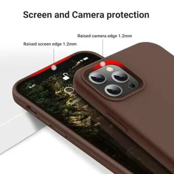 OTOFLY Compatible with iPhone 12 Pro Max Case 6.7 inch(2020),[Silky and Soft Touch Series] Premium Soft Liquid Silicone Rubber Full-Body Protective Bumper Case （Chocolate）