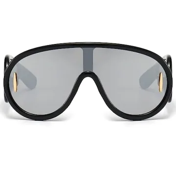 Wave Mask Oversized Sunglasses UV400 for Men Women