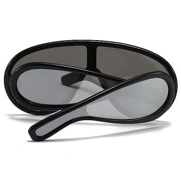 Wave Mask Oversized Sunglasses UV400 for Men Women