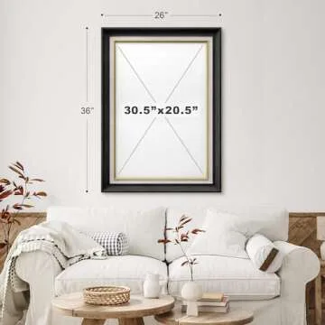 SIGNWIN Premium Frame Art Vintage Retro Forest Lake Swan Bird Portrait Animals Wilderness Illustrations Fine Art Wildlife Relax/Calm Sepia Duotone for Living Room, Bedroom, Office - 26"x36" Black