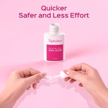 TIPHULAN 28ml Brush On Nail Glue - Ultimate Nail Adhesive for Press On & Acrylics