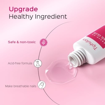 TIPHULAN 28ml Brush On Nail Glue - Ultimate Nail Adhesive for Press On & Acrylics