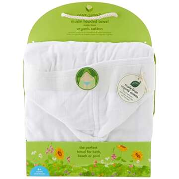 Soft Organic Cotton Hooded Towel for Toddlers