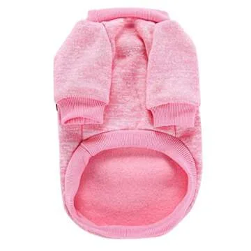 Jecikelon Dog Clothes Dogs Sweater Soft Puppies Clothing Winter Puppy Sweaters Warm Outfit for Dogs Small XXS XS Cat Apparel (Pink, M)