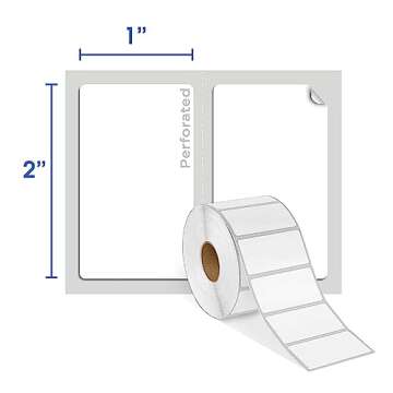 Spartan Industrial - 2" X 1” Direct Thermal Labels, Perforated UPC Barcode FBA Labels, Compatible ...
