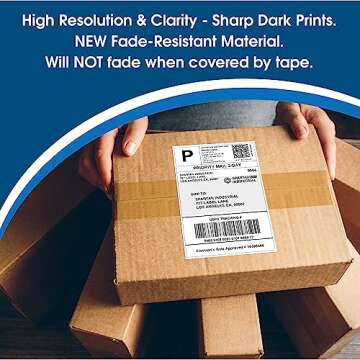 Spartan Industrial - 2" X 1” Direct Thermal Labels, Perforated UPC Barcode FBA Labels, Compatible with Rollo & Zebra Desktop Printers - 10 Rolls, 1300/Roll