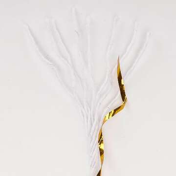 jijAcraft 328Feet Twine String, 2mm White Christmas Twine String with Gold Wire, Cotton Baker Twine, Christmas String, Heavy Duty Packaging String for DIY Crafts and Gift Wrapping