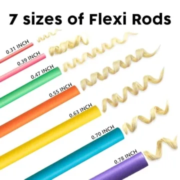 xnicx 47 pcs Flexi Rods Set for Heatless Curls