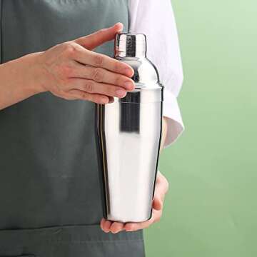 Kyraton Cocktail Shaker, Premium 24oz Stainless Steel